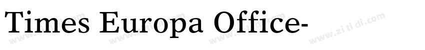 Times Europa Office字体转换